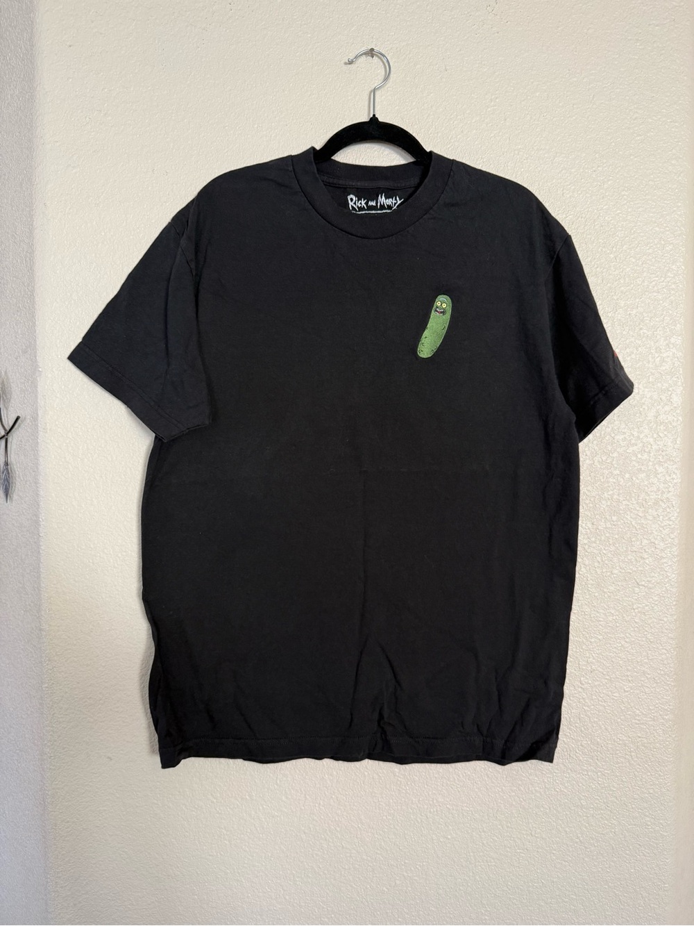 Rick and Morty Pickle Rick Graphic Short Sleeve Tee - Black Mens Size L